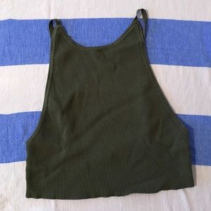 Windsor Olive Green Tank Crop Top
